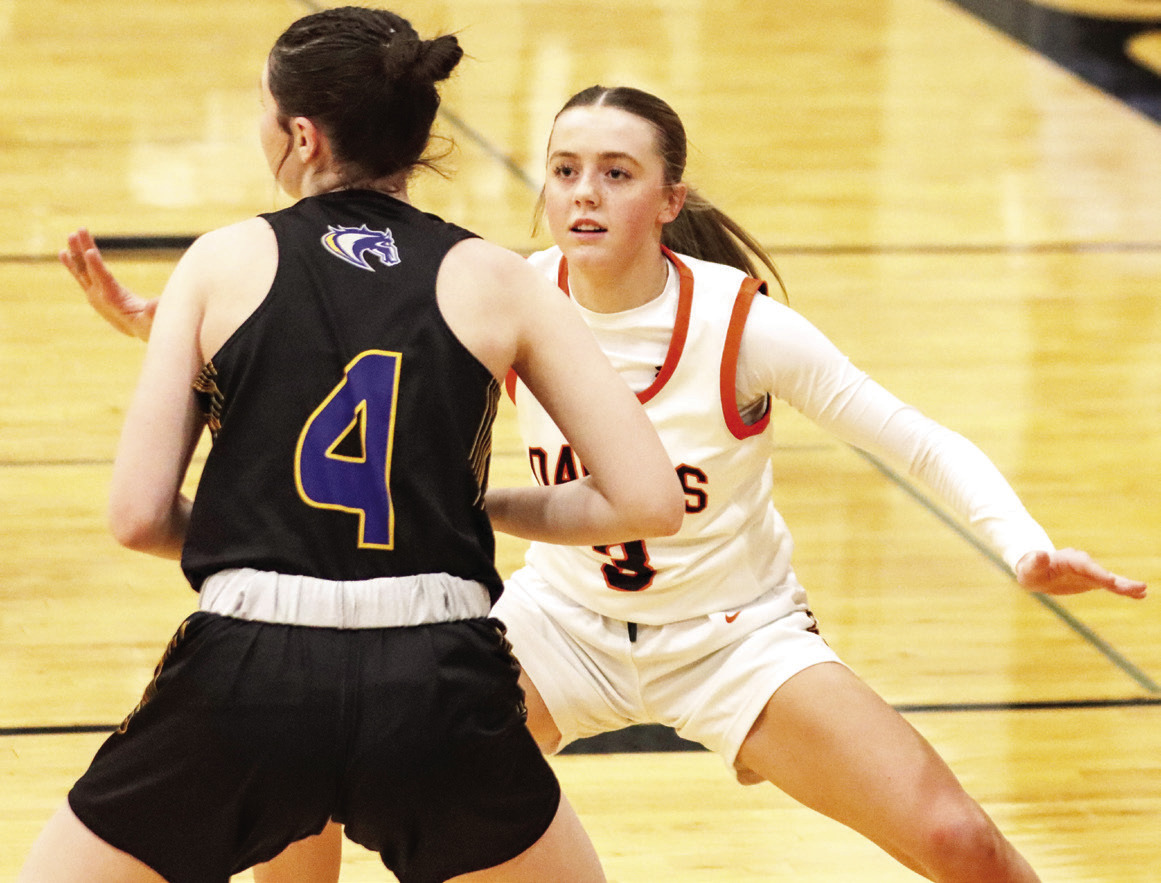 Above- Kalisyn Prososki locks down on the Riverside player. 