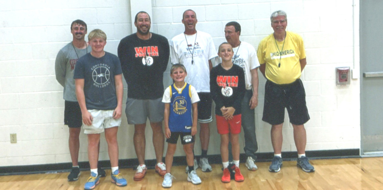 Mike Trader BB Camp- Front (L-R); Rylan Brandenburger, Cruz Tonniges, Jeter Zelasney. Back- Jared Samuelson, Jason Zelasney, Clark Ribble, Bill Gavers, Mike Trader. Photo provided.