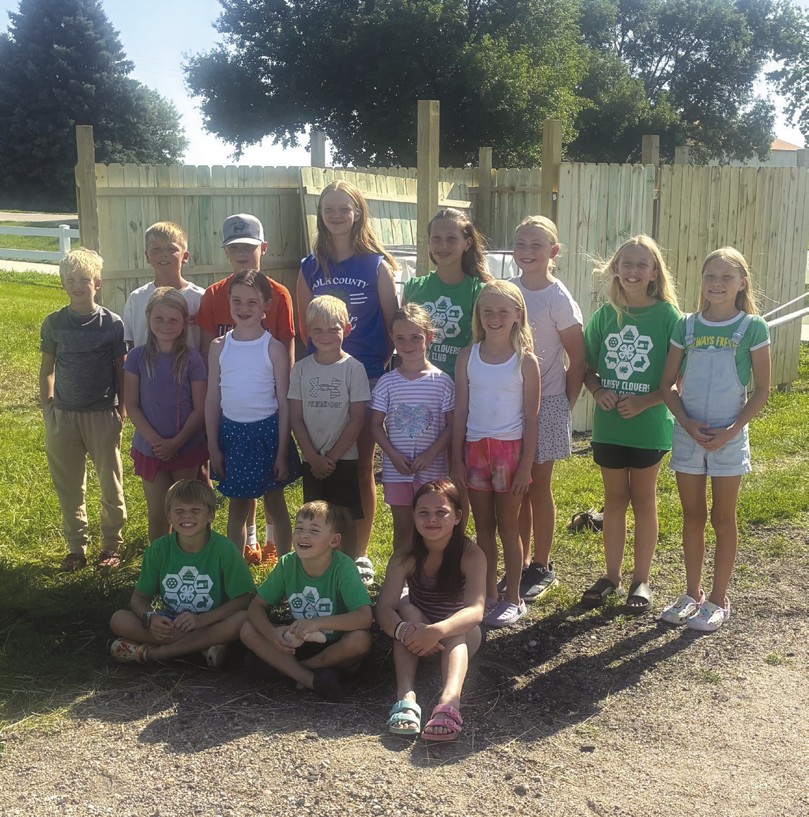 This year’s Classy Clovers 4-H members are pictured. Photo provided.