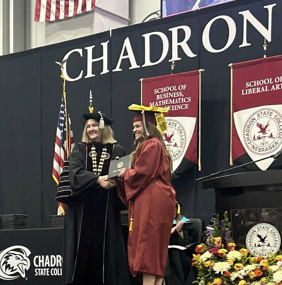 Sydney Roberts graduated magna cum laude from Chadron State College last Saturday. Photo provided.