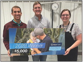 Pictured (left to right) Mr. Cole Gaughenbaugh, Mr. Jake Wilkins, and Mrs. Morgan Segner. Mr. Wilkins presented Mr. Gaughenbaugh and Mrs. Segner with this award. Photo provided.