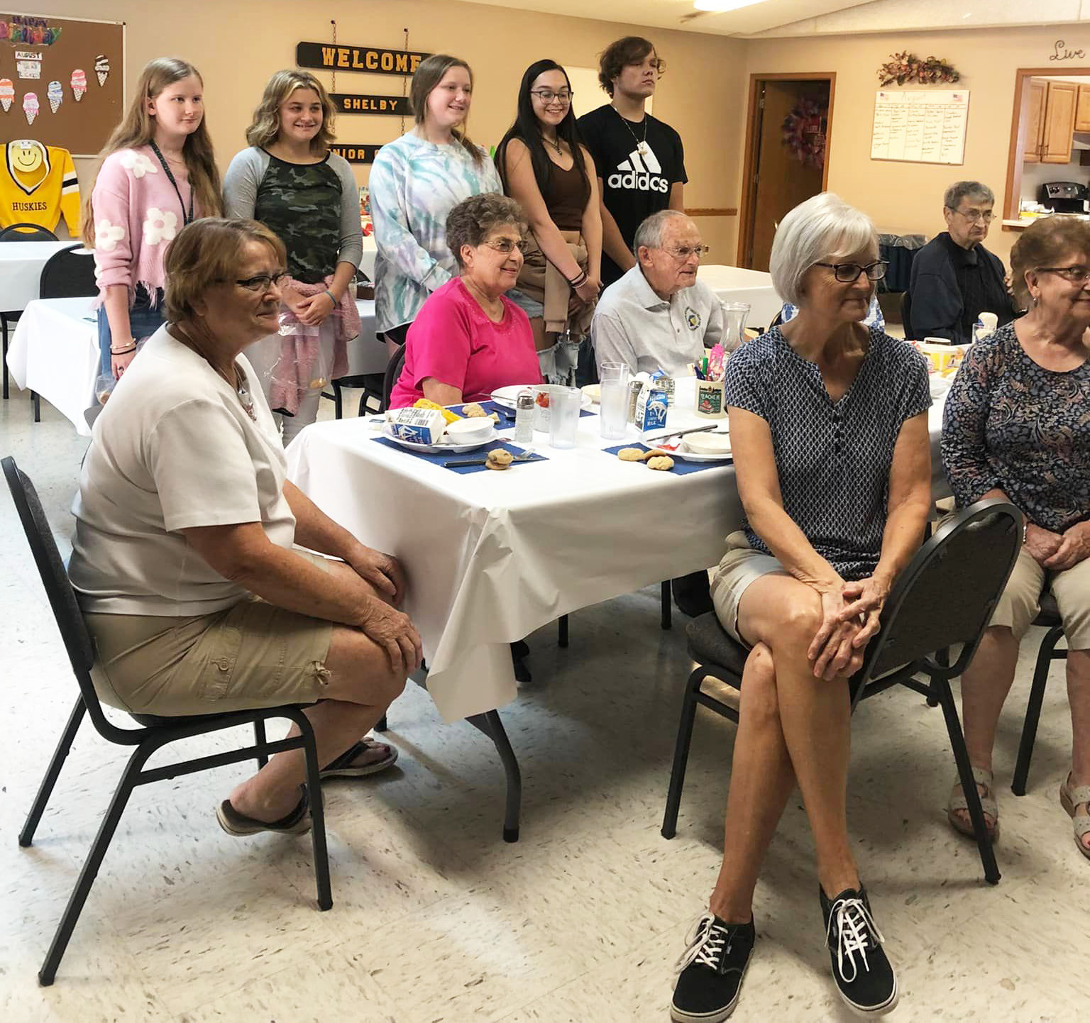 Mrs. Bilstein's class spent a class period visiting with Shelby's Senior Center on Friday! It was a great opportunity to help out and to introduce themselves! The class brought cookies they had made. Photo provided.