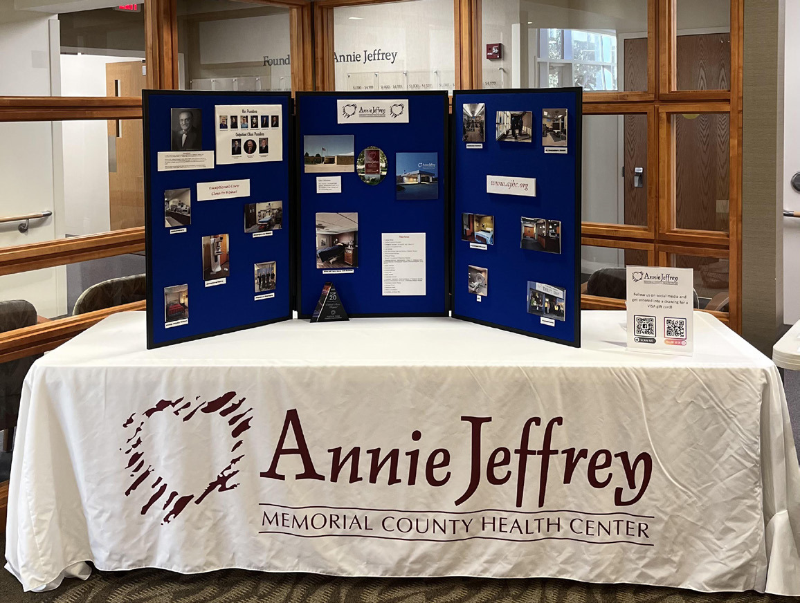 The health fair was on Tuesday, October 3rd. People were welcomed with this information. Photo provided.