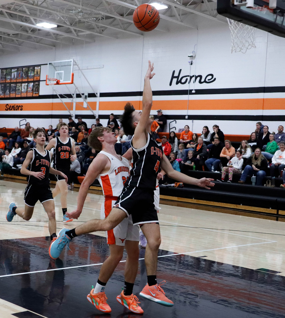 Above: Brayden Santos shoots the ball. PCN photos by Blaine Winslow.