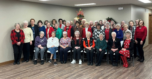 Annie Jeffrey volunteers gathered for their Christmas party recently at the Osceola Civic Center. Photo provided.