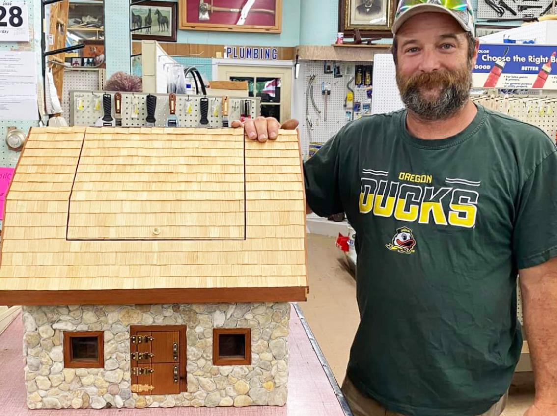 Jamie Stark of Stromsburg constructed the barn that will be raffled.