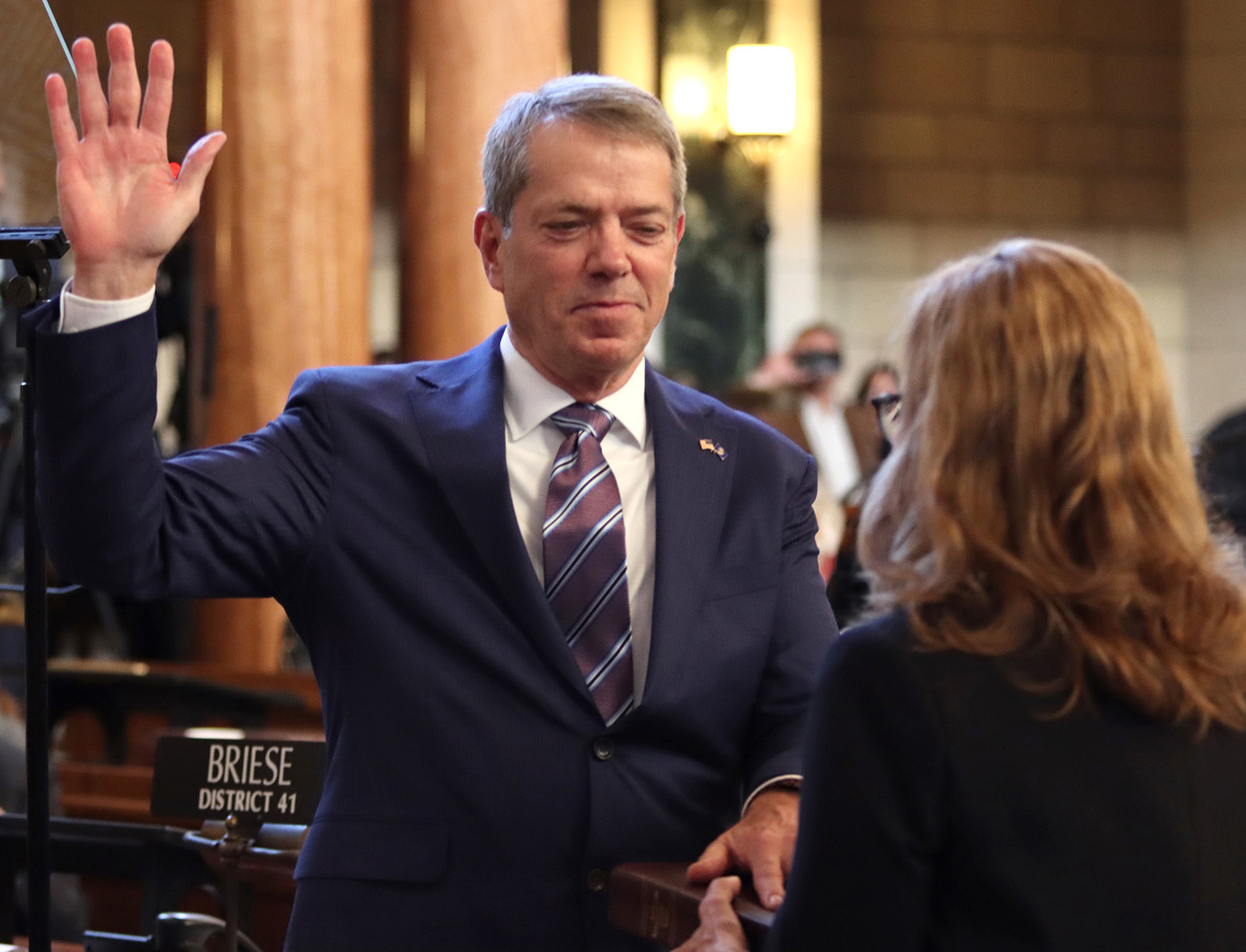 Nebraska Governor Jim Pillen is sworn into office on Thursday. The Nebraska Legislature also returned to work last week. Photo provided