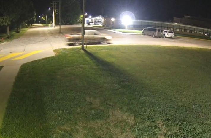 The Polk County Sheriff’s office is looking for the driver of this vehicle who did damage in Polk between 3-6 AM on Sunday August 30th. Photos were provided by security cameras.