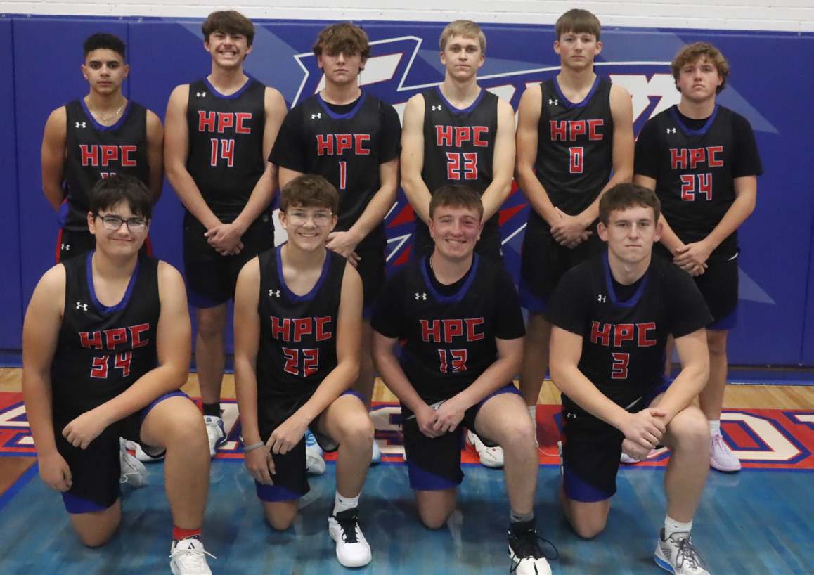 Members of the High Plains boys basketball team include; Front (L-R); Jerry Carlson, Caleb Dubas, Cameron Reed, Carson Swedenburg Back- Saul Lopez Santos, Bowdy Glasser, Kyler Hans, Brodey Spurling, Colin Howell, Chase Owens. Not Pictured- Garyt Lesiak Schedule High Plains Basketball December