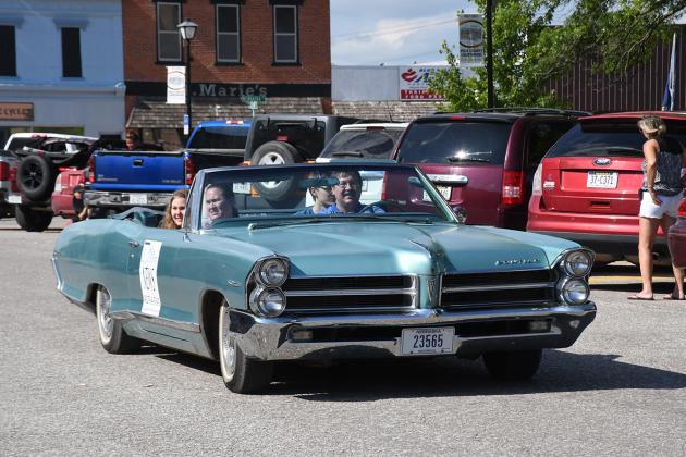 The Polk County News drove in the Q150 Parade on Saturday.
