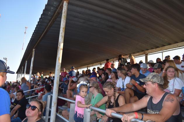 A full crowd on hand for the Figure 8 races on Friday night. Photo by Beth