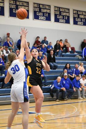 Jordyn Donner floats a shot in the second half on Thursday. She finished with 3 points in the game. PCN photo by Rick Holtz