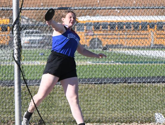 Allie Howell finished the discus with a 63-08 throw. PCN photo by Rick Holtz