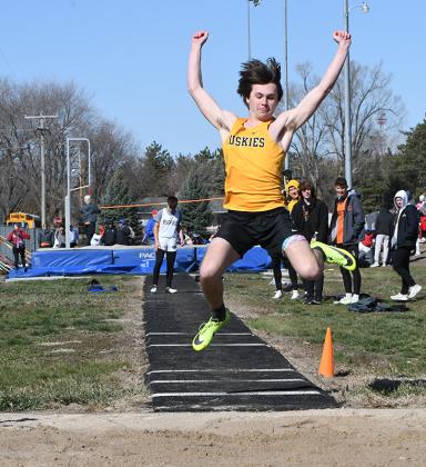 Blake Schmidt (SRC) takes a leap in long jump. PCN photos by Rick Holtz