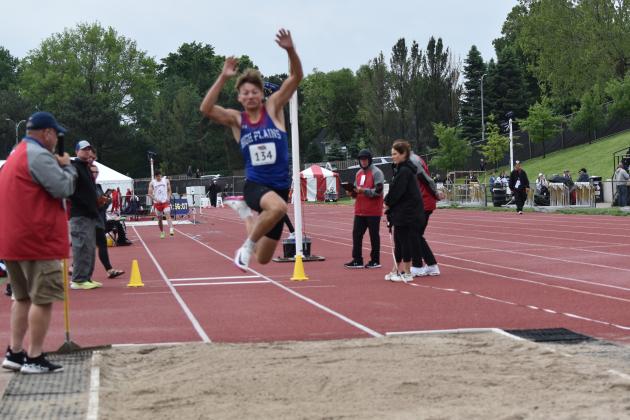 HPC sophomore Colin Howell competed at his second state track meet. This time was in triple jump (last year was high jump). PCN photos by Beth Sparrow