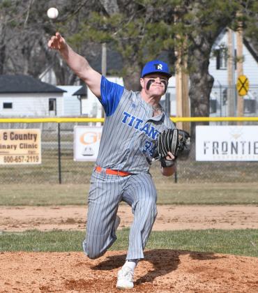 Kale Gustafson pitching at an earlier game. PCN file photo by Rick Holtz.