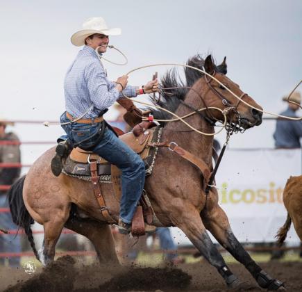 Grant Lindsley, a 2022 graduate of Shelby-Rising City High School competed at the College National Finals in Casper, Wyoming for rodeo. Photos provided