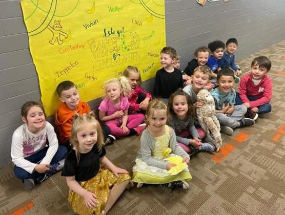As school comes to a close, new kindergarteners visit their room and teacher for kindergarten round up. Osceola had these visitors last week. Photo provided.
