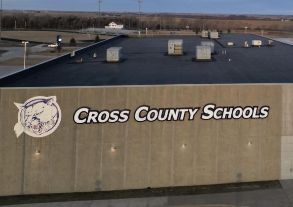 Cross County School was the site of a willful reckless driver in their parking lot last week. Photo provided.