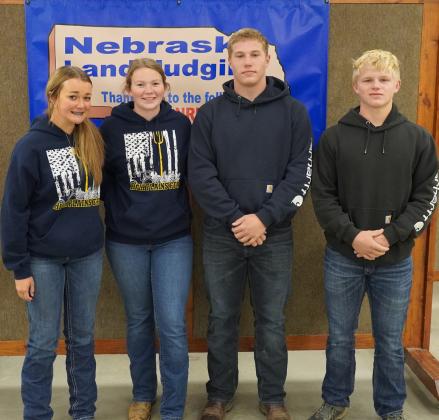 High Plains FFA members Elanie Sweet, Allie Howell, Caleb Sharman and Gage Friesen placed 11th out of 32 teams.