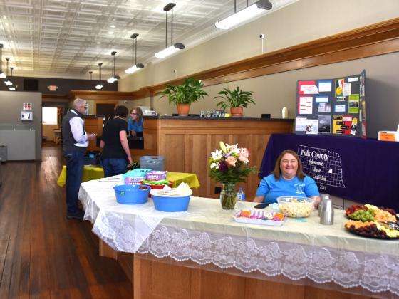 The Polk County Health Department held an open house in their new location in Stromsburg. People were treated to snacks, could sign up for door prizes and could pick up free items as well as talk to Health Department employees. PCN photo by Beth Sparrow.