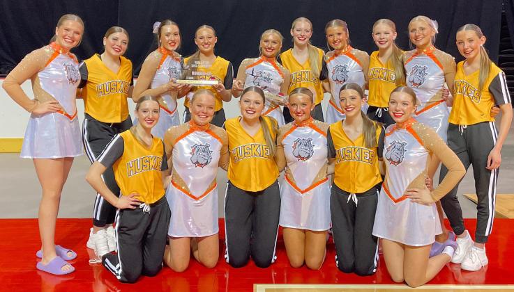 Osceola and Shelby-Rising City dance/cheer teams competed at state. The Osceola Dazzlers brought home champion in Pom with Shelby-Rising City runner up in Pom. Photo provided.