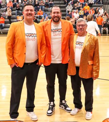 The Osceola boys’ coaches got into it, wearing orange suit coats with their sneakers. PCN photo by Blaine Winslow.