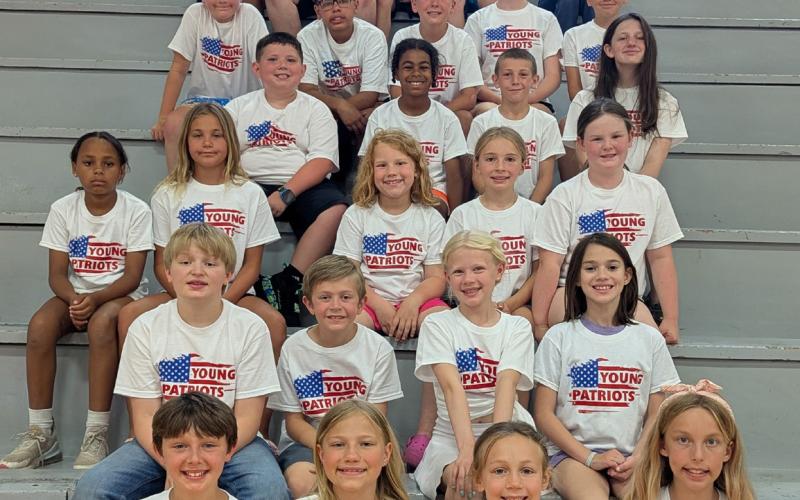 These students gathered to learn about leadership and patriotism last week. Photo provided.