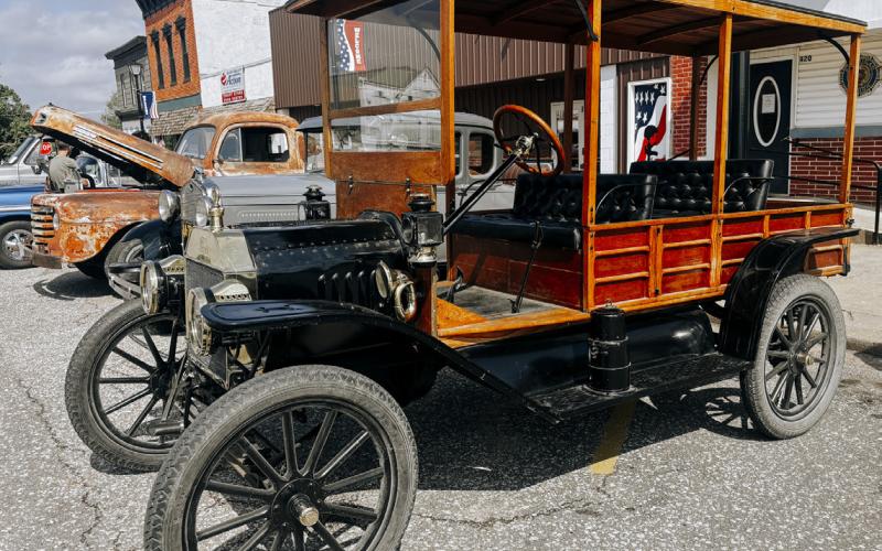 Above: The Osceola Sons of the Legion sponsored their first car show with 21 cars. Charles Noyd was the winner with his car (pictured above). He is pictured to the right holding the trophy with runners up. Photos provided.
