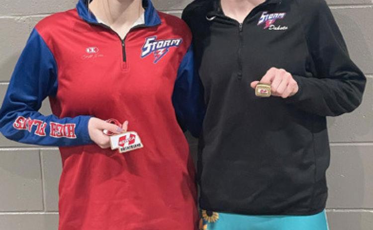 Bailey Gress (left) and Dakota Gress (right) wrestled at Huskerland Wrestling. Bailey got fourth and Dakota was champ of champs. Photo provided.