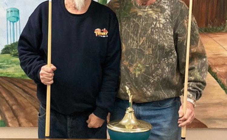 The winners of the senior center county pool for January were Gene Patocka and Sam Grogan. Photo provided.