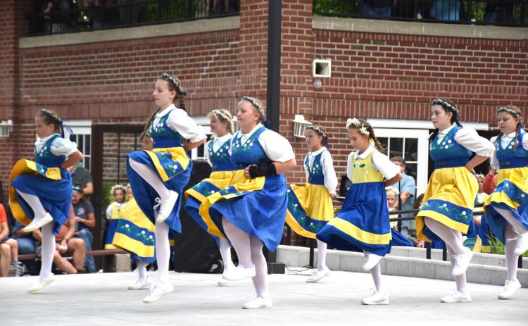 On Friday afternoon in the town square the local kids opened the 2026 Swedish Festival celebration with several dance routines. PCN photos by Beth Sparrow.