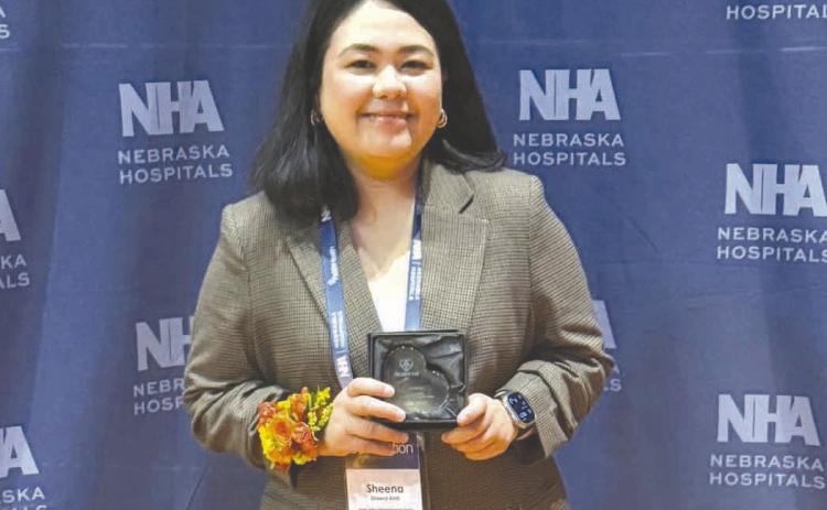 Above: Sheena Abril from Annie Jeffrey was named as this year’s Caring Kind recipient. Photo provided.