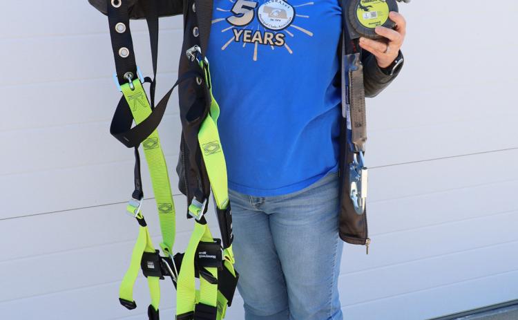 Kari Podliska (village clerk/treasurer) applied for a LARM safety grant. They used it for some of the items pictured. Photo provided.