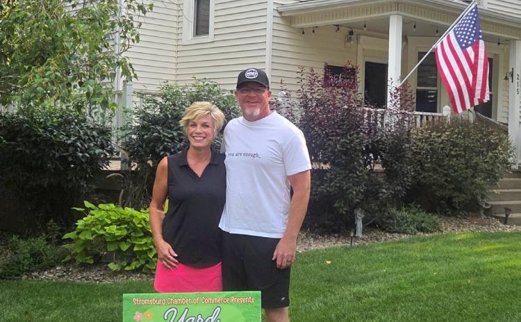 July’s Yard of the Month goes to Darin and Lesli Mickey. Photo was provided.