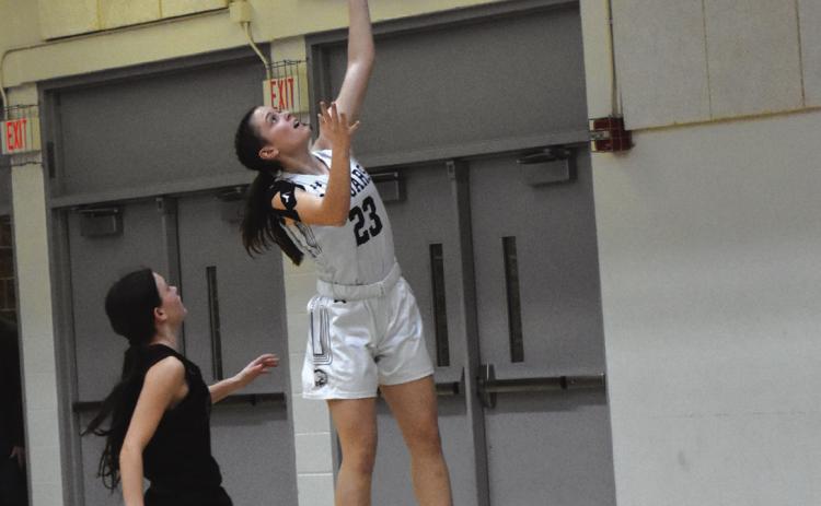 Lindee Kelley gets the steal and basket against BDS Friday night. PCN photo by Beth Sparrow.