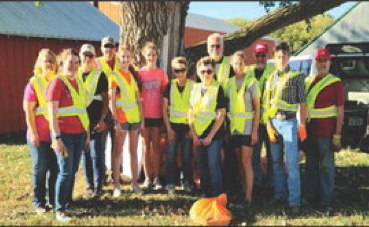 Calvary Lutheran Church does highway pick up twice a year. Photo provided.