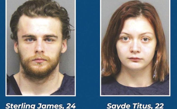 Right: Sterling James and Sayde Titus of Lincoln were arrested in Lincoln.