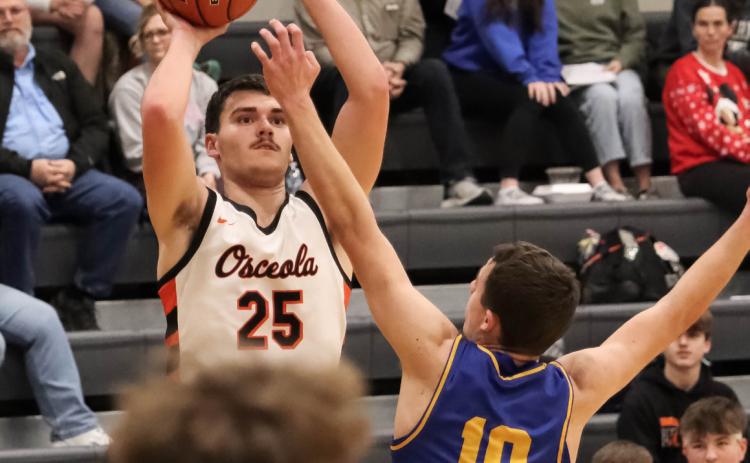 Creighton Sterup shoots one against Nebraska Lutheran. PCN photo by Blaine Winslow.
