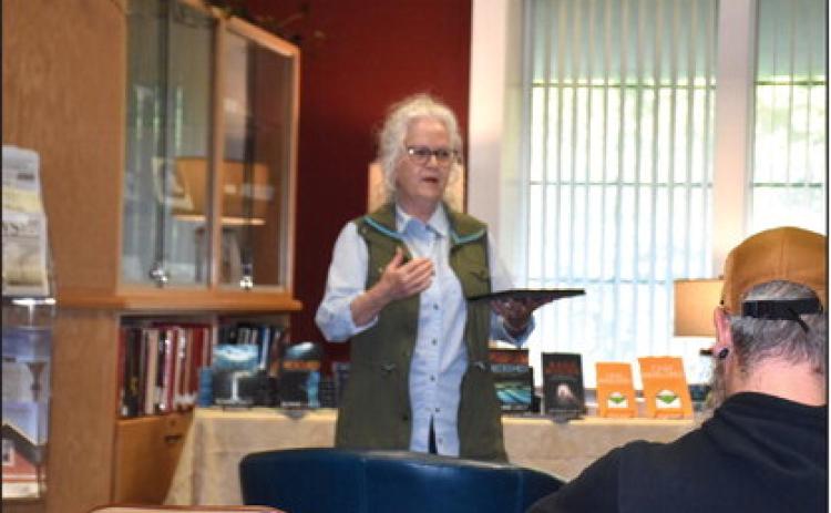 Above: Bonnie Lacy of Osceola tells about her struggles getting published. PCN photo by Beth Sparrow.
