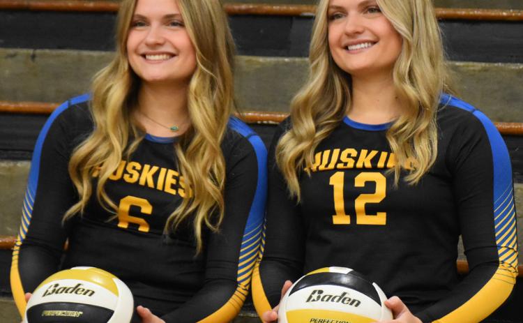 Alex (left) and Ava Larmon (right) were the lone seniors in volleyball. PCN file photo by Beth Sparrow.