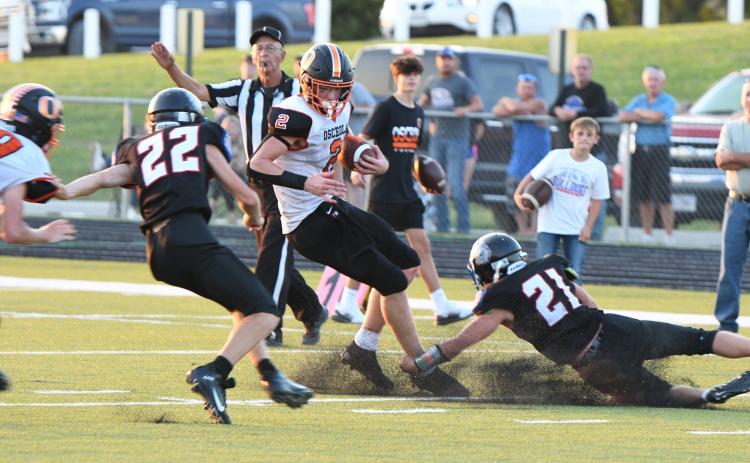 Kale Gustafson had another big game for Osceola. This week he rushed for 81 yards and three touchdowns. PCN photo by Rick Holtz
