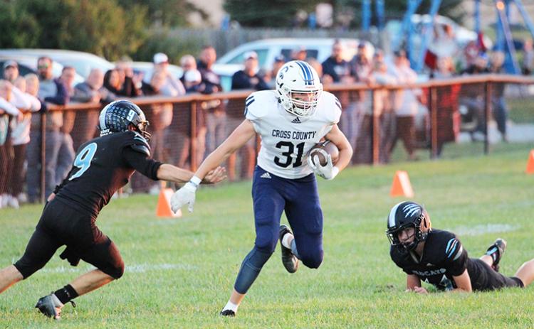 Hayden Allen caught four passes for 103 yards, including a record-setting 70-yard touchdown reception in the second quarter. PCN photo by Travis Lane