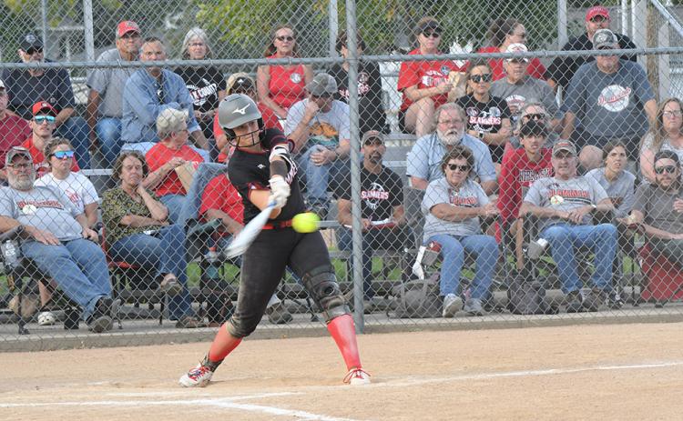 Adrienne Waller went 3-for-3, scoring two runs and had an RBI in the first game on Monday. PCN photo by Rick Holtz