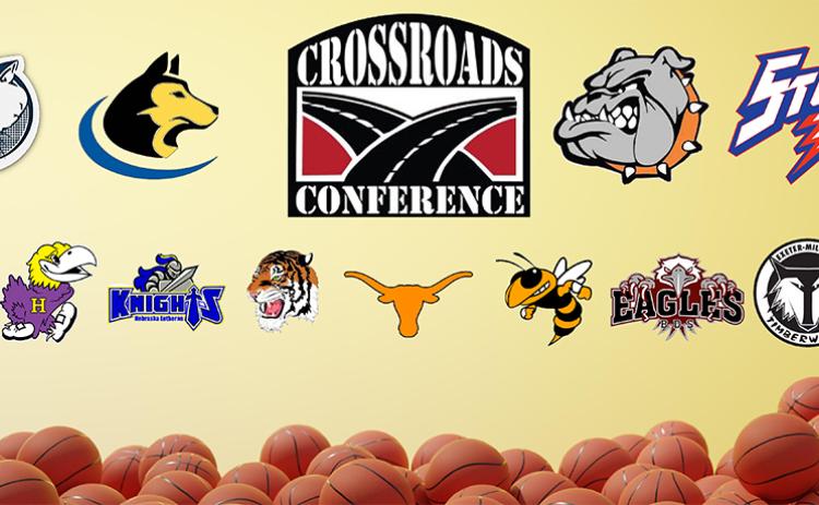 The Crossroads Conference basketball tournament tips off Saturday, Jan. 21 in York. Photo illustration