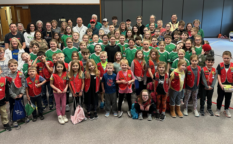 Every Wednesday close to 60 kids attend the AWANA programs at the Stromsburg Evangelical Free Church. The club held Picture Night on March 22. PCN photo by Rick Holtz