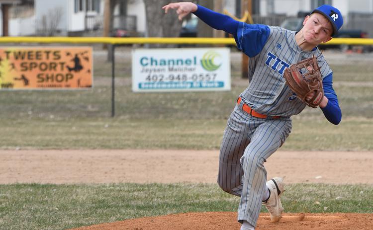 Kolton Neujahr came on in relief and 3 2/3 innings for the Titans. PCN photo by Rick Holtz