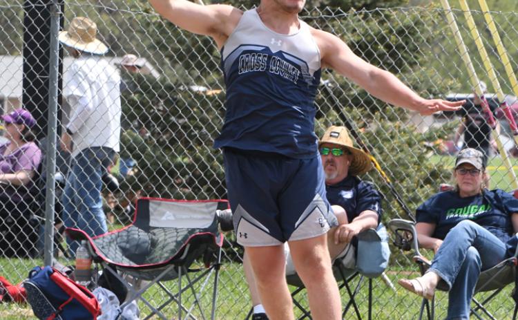 Alex Noyd won the shot up district title to qualify for state. In the process he set a new school record with a 52-10.00 throw. He also qualified for state in the discus.PCN photos by Rick Holtz