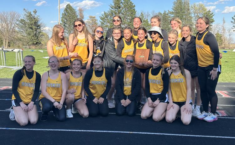 Shelby-Rising City girls won their third straight CRC Track Title Saturday in Osceola. PCN photo by Rick Holtz