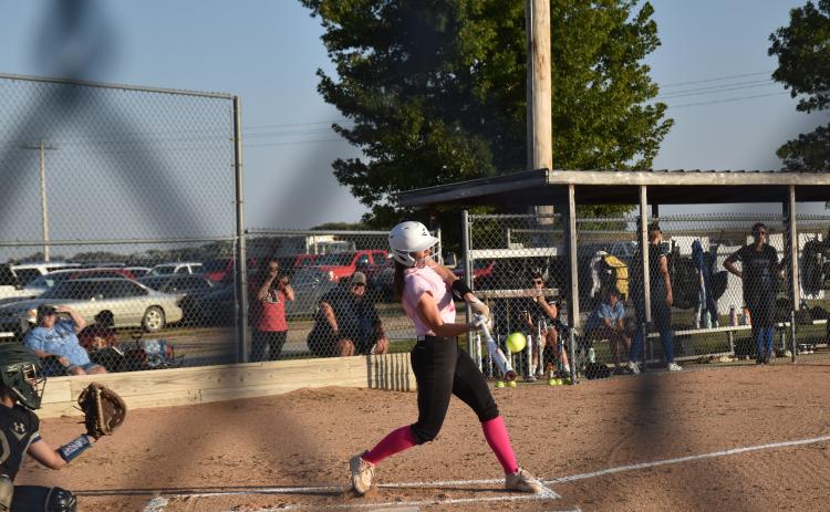Lindee Kelley hits one out.